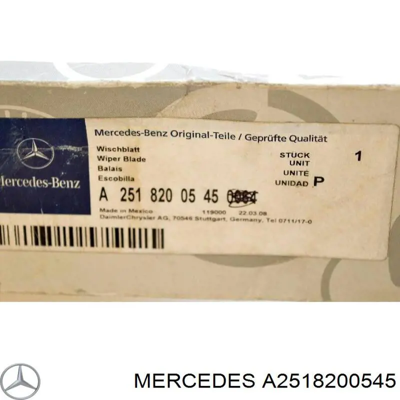 Щетки лобового стекла на Mercedes GL  X164