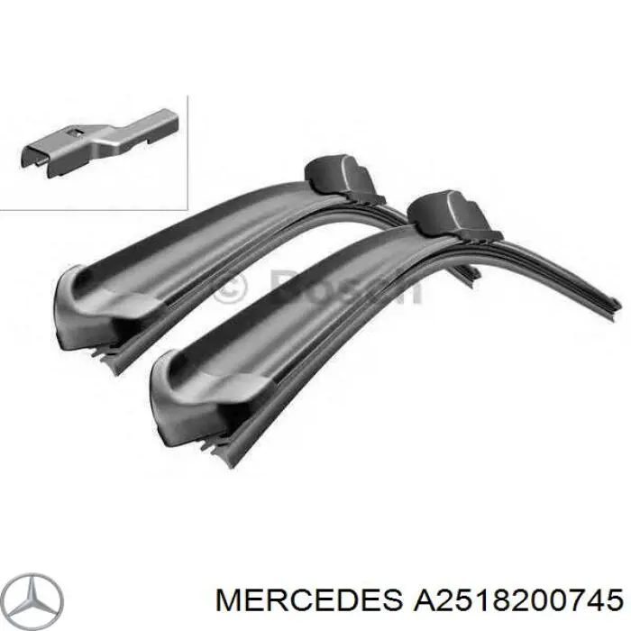 Щетка стеклоочистителя лобового стекла, водительская Mercedes A2518200745 цена, от 56.63 USD