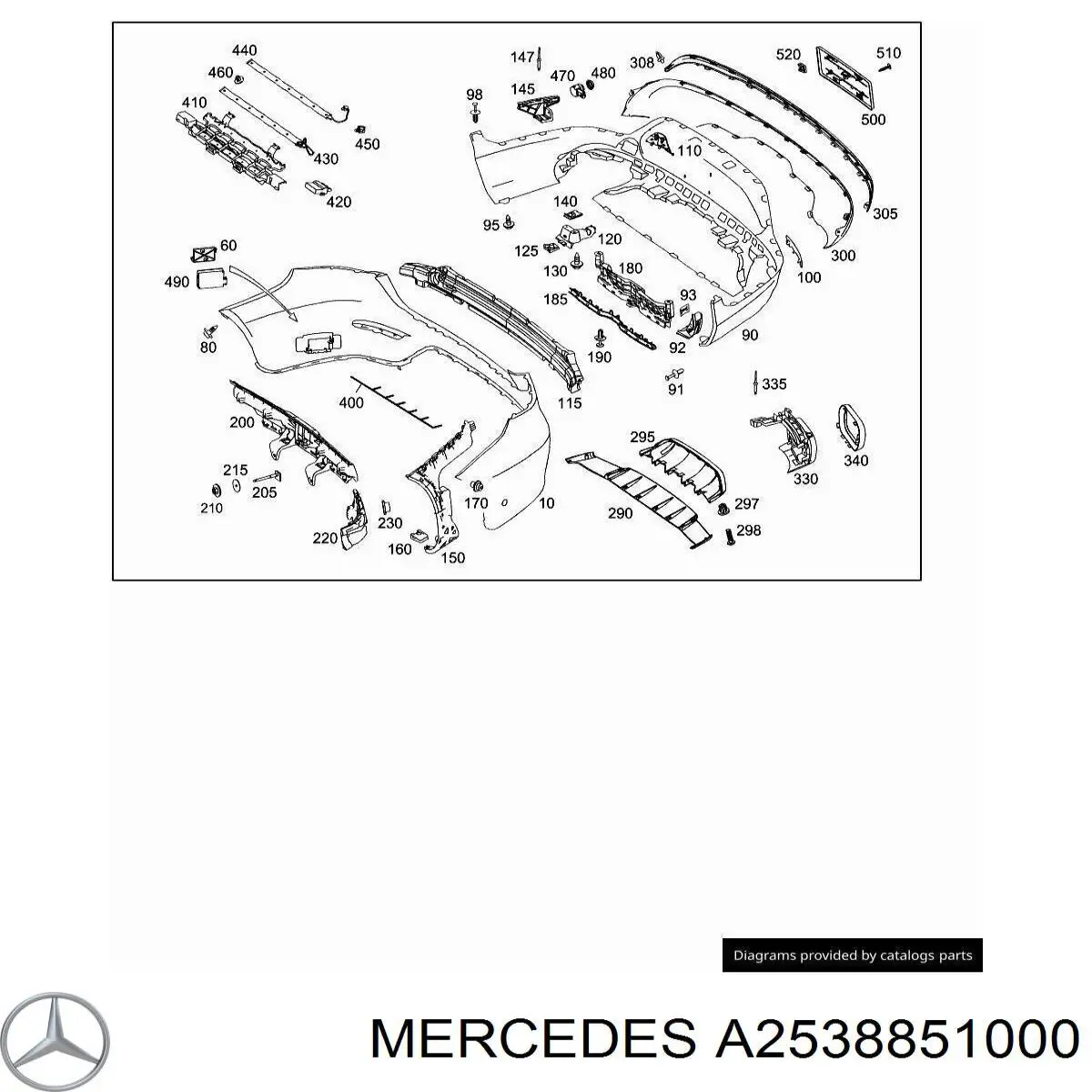  Mercedes A2538851000 цена, от 80.88 USD