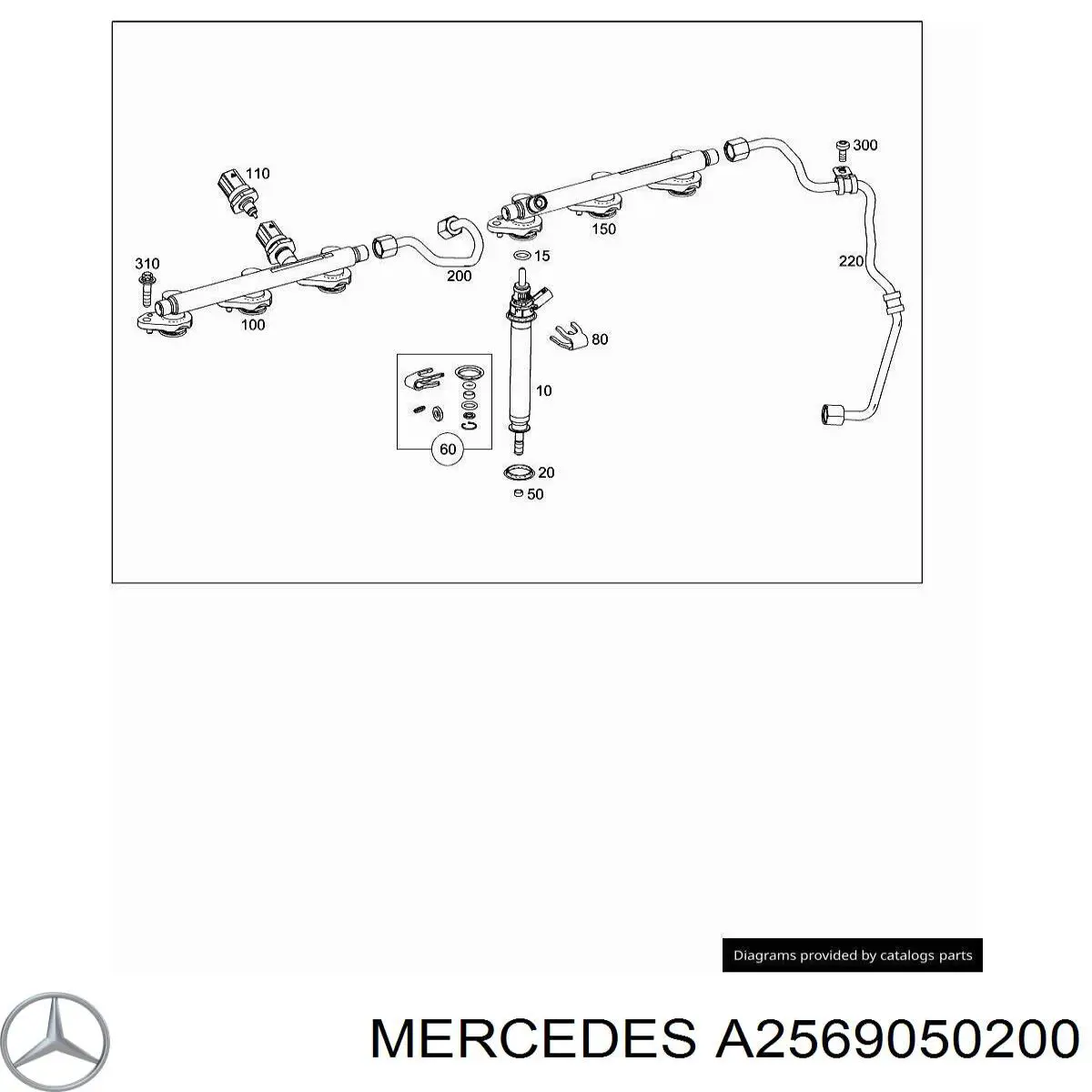 Sensor de pressão de combustível para Mercedes A  W177