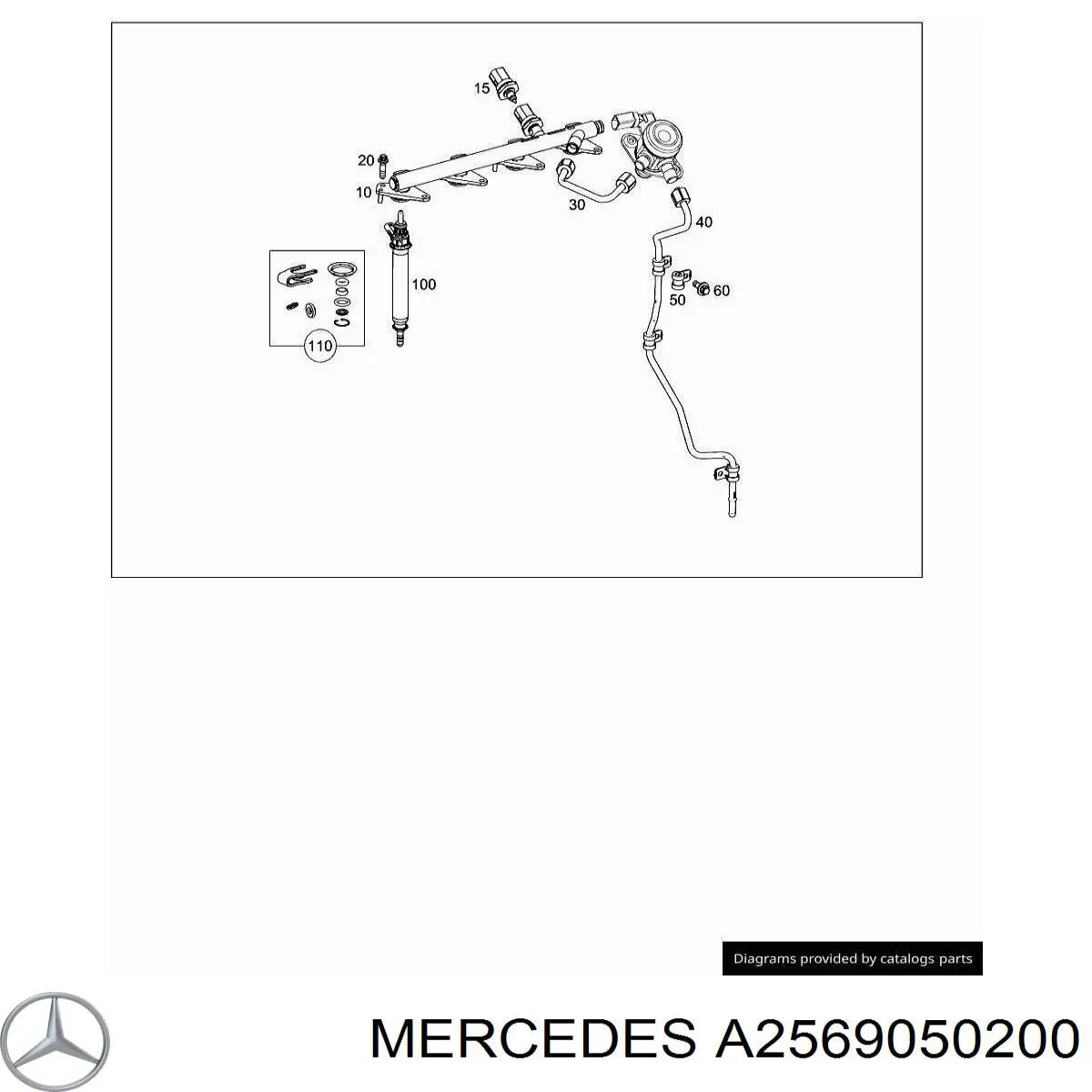  Sensor de pressão de combustível Mercedes A hatchback (W177) (2018 - 2026) 