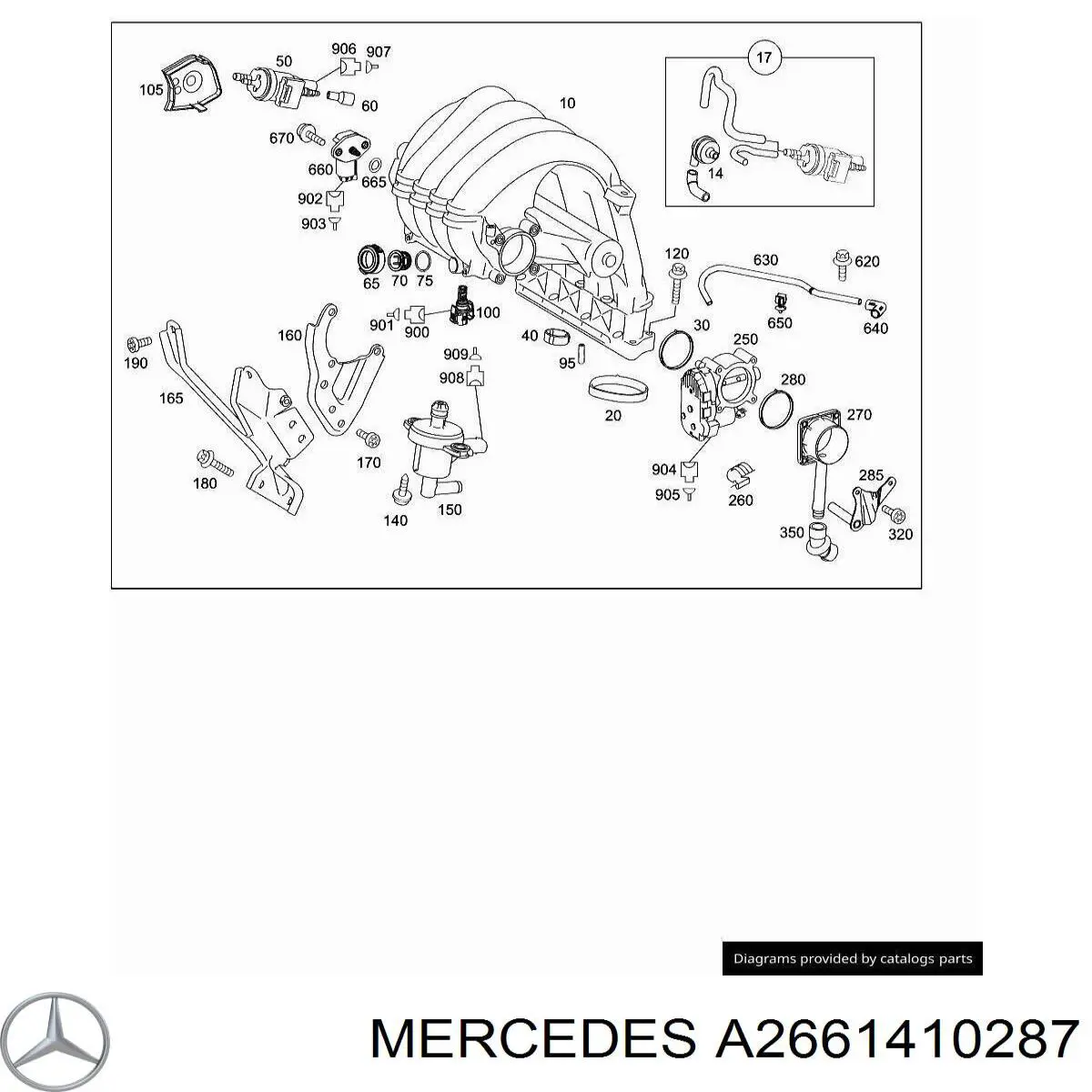 2661410287 Mercedes опора эластомера