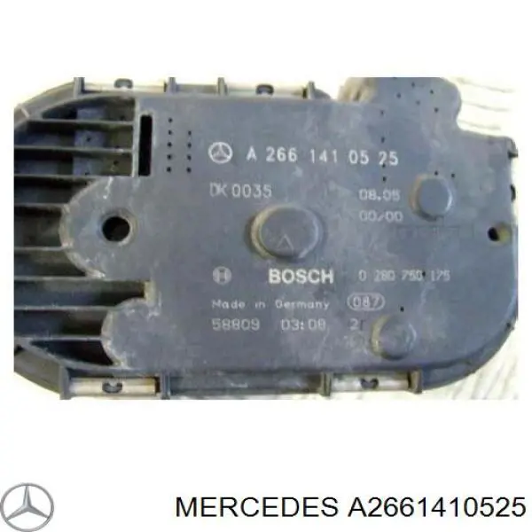 Válvula de borboleta montada Mercedes A2661410525