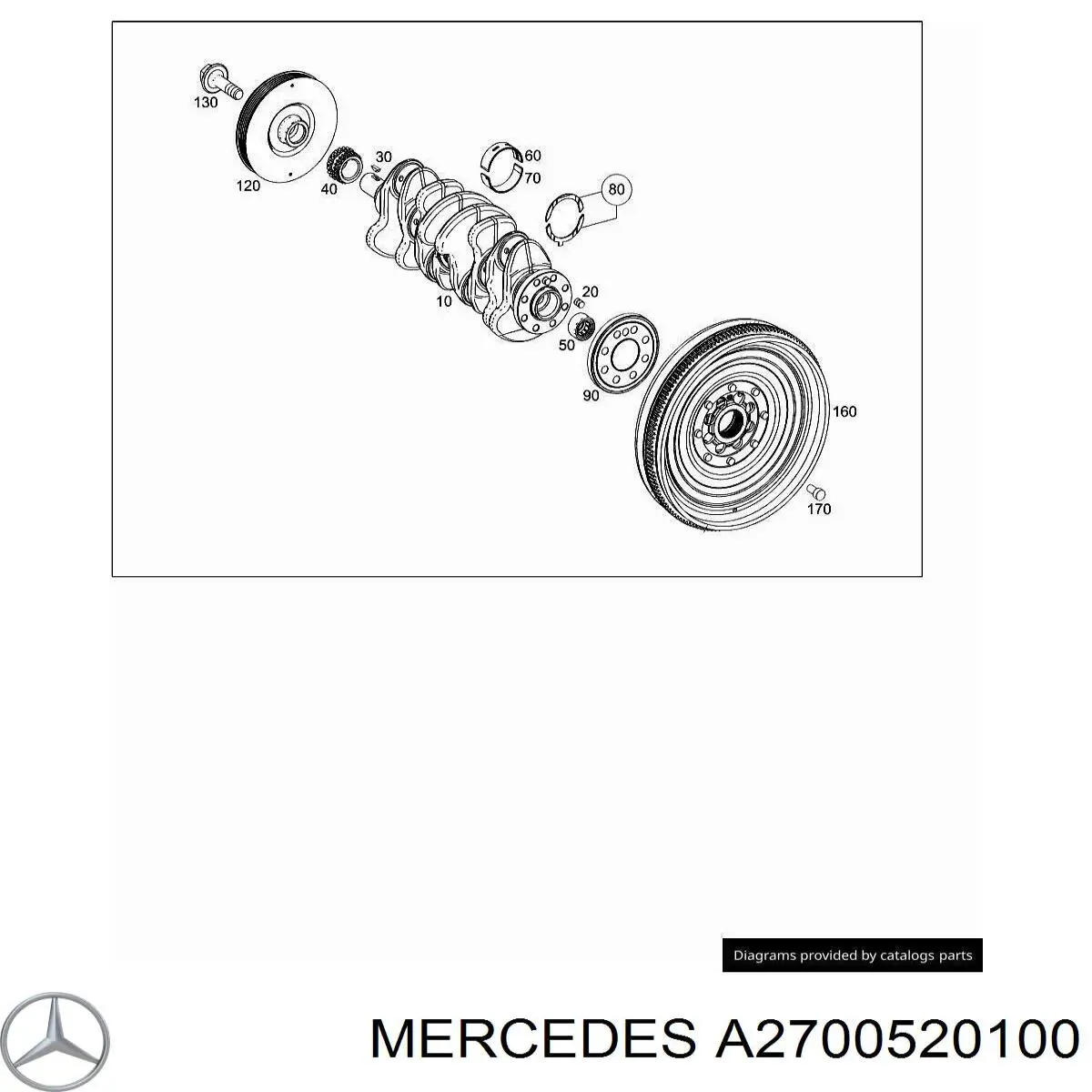 Купить A2700520100 Mercedes Шестерня привода коленвала двигателя
