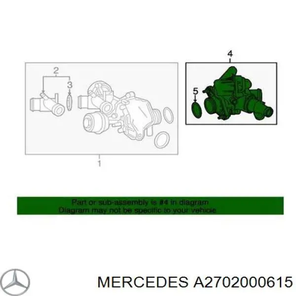 Купить A2702000615 Mercedes Автомобильный термостат