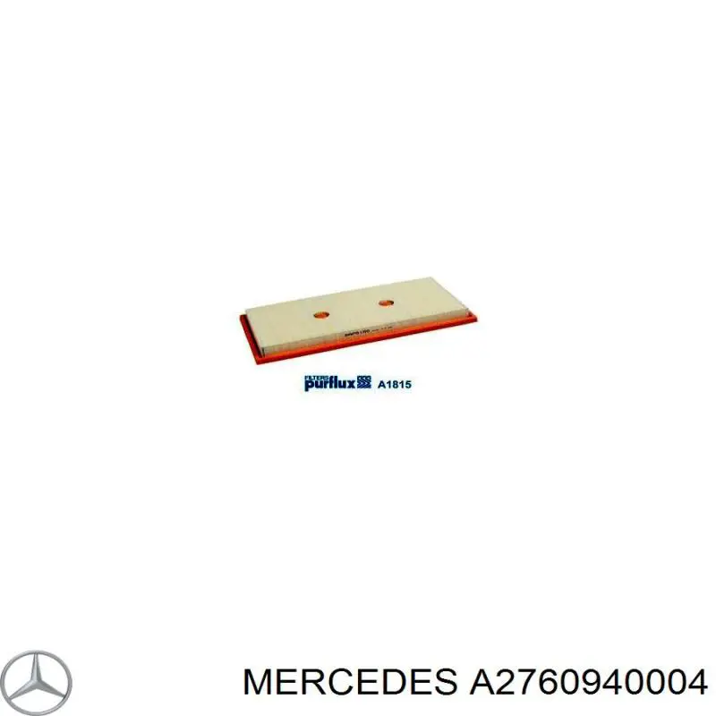 A2760940004 Mercedes filtro de ar