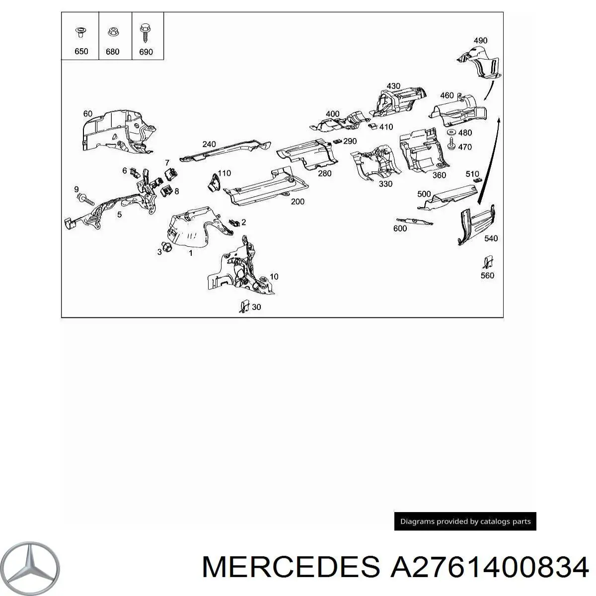  Mercedes A2761400834 цена, от 19.00 USD