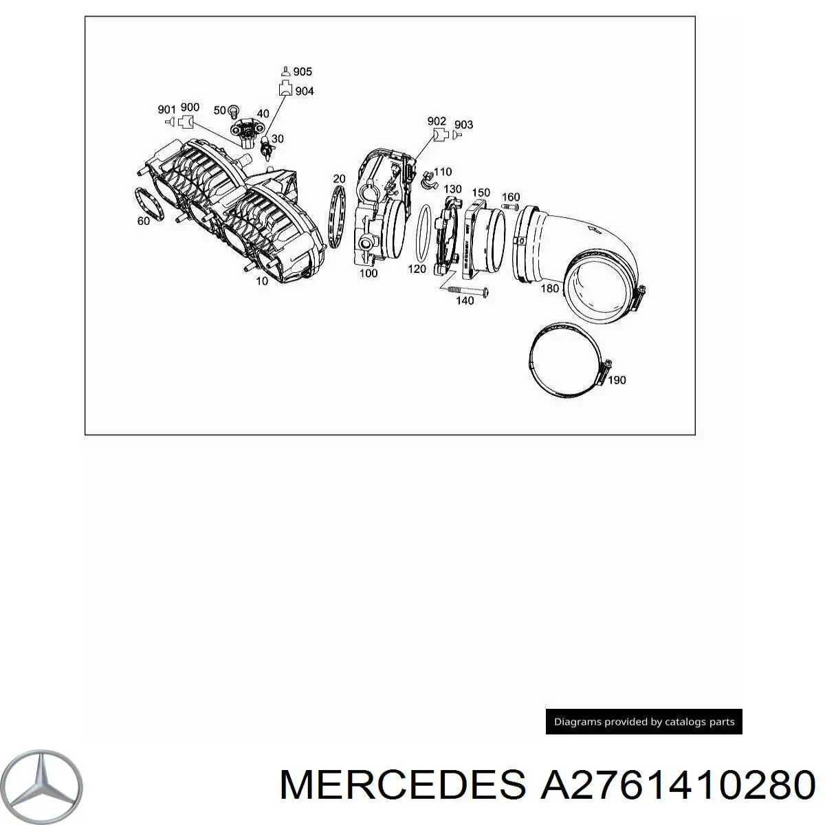 Прокладка дроссельной заслонки на Mercedes ML/GLE (W167)