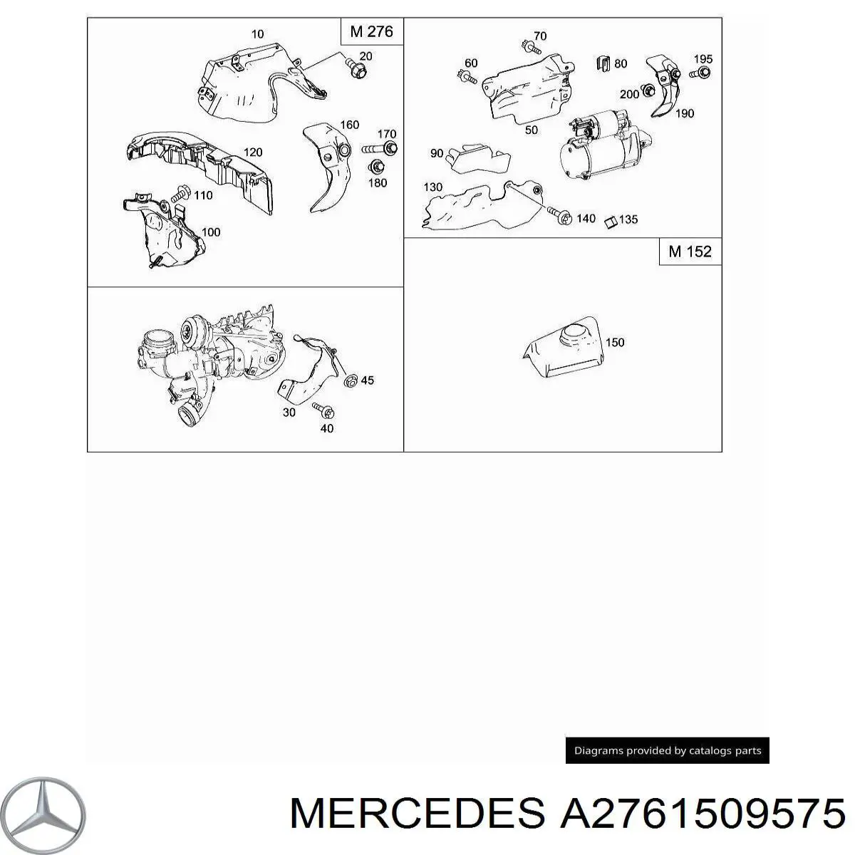  Mercedes A2761509575 цена, от 12.67 USD