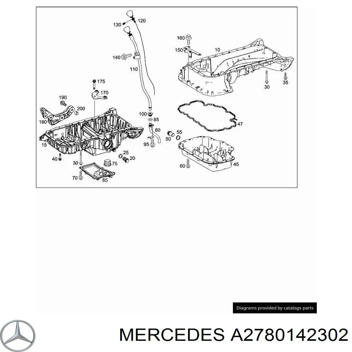 Поддон двигателя A2780142302 Mercedes