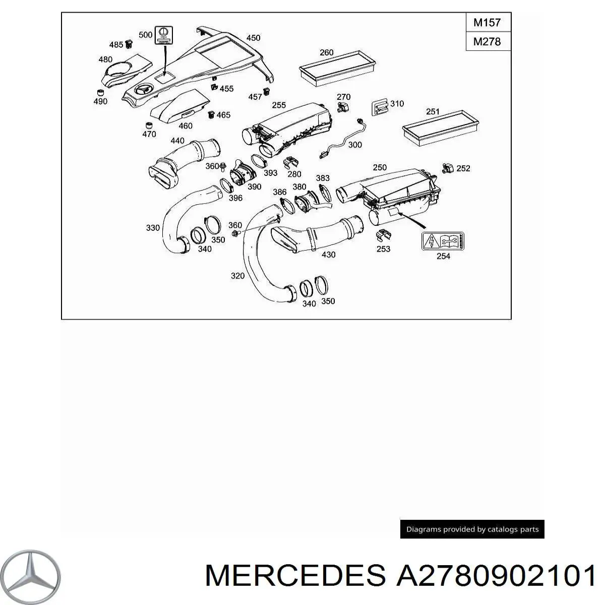 Корпус воздушного фильтра левый Mercedes A2780900301 цена, от 151.66 USD