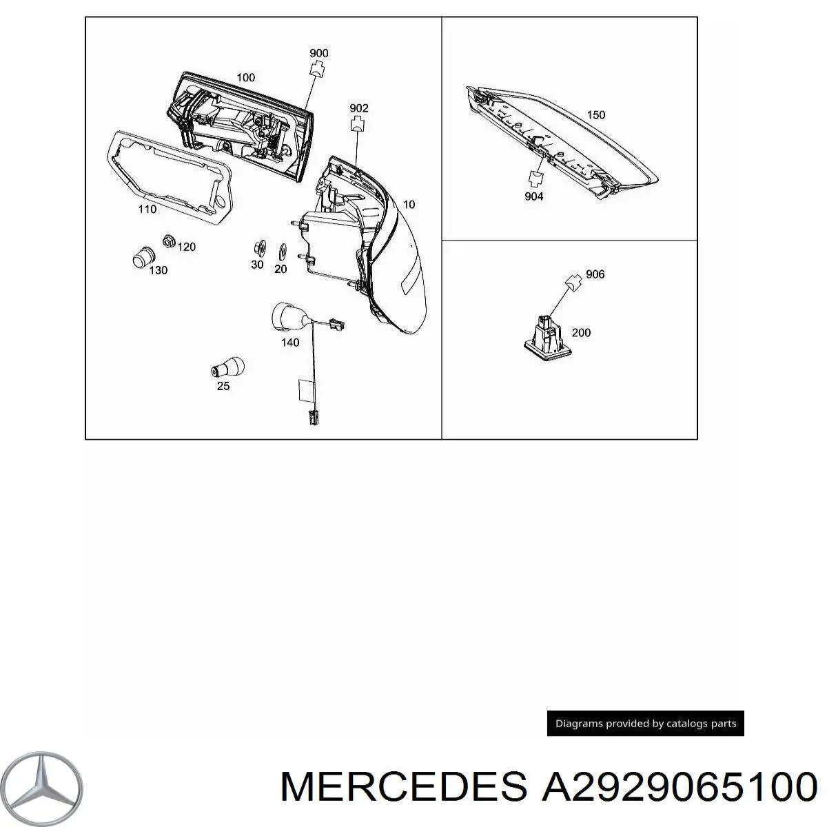  Mercedes A2929065100 цена, от 365.76 USD
