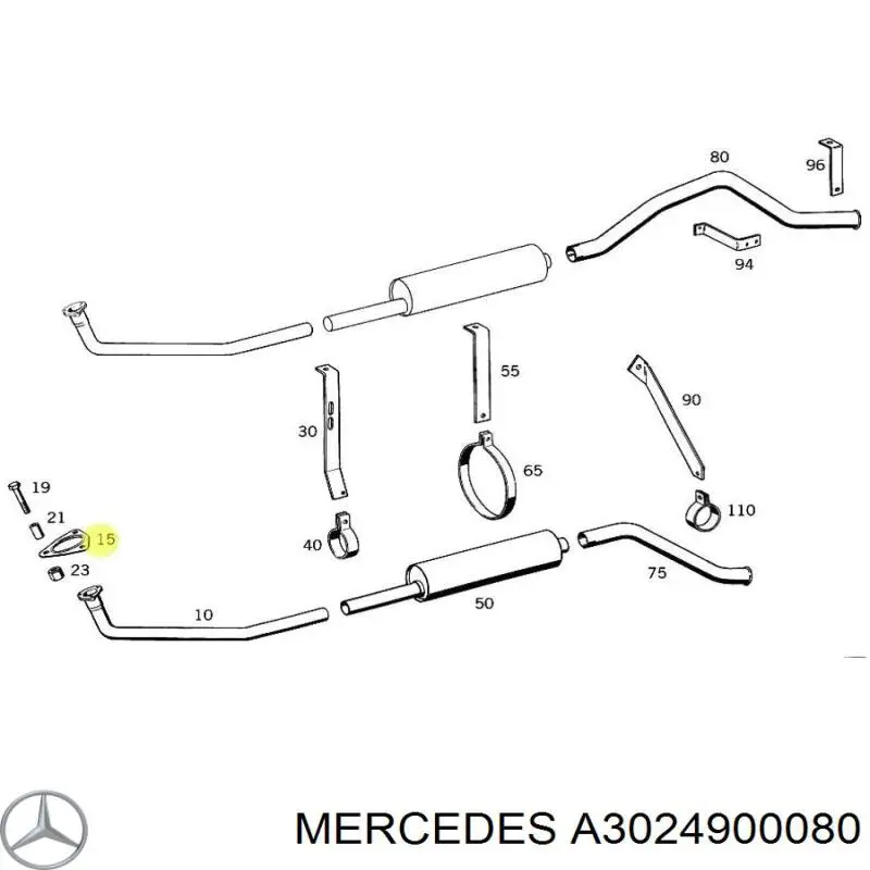 Прокладка глушителя A3024900080 Mercedes