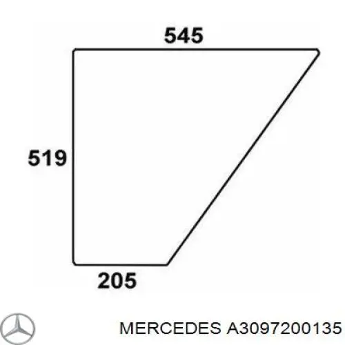 A3097200135 Mercedes замок двери задней правой
