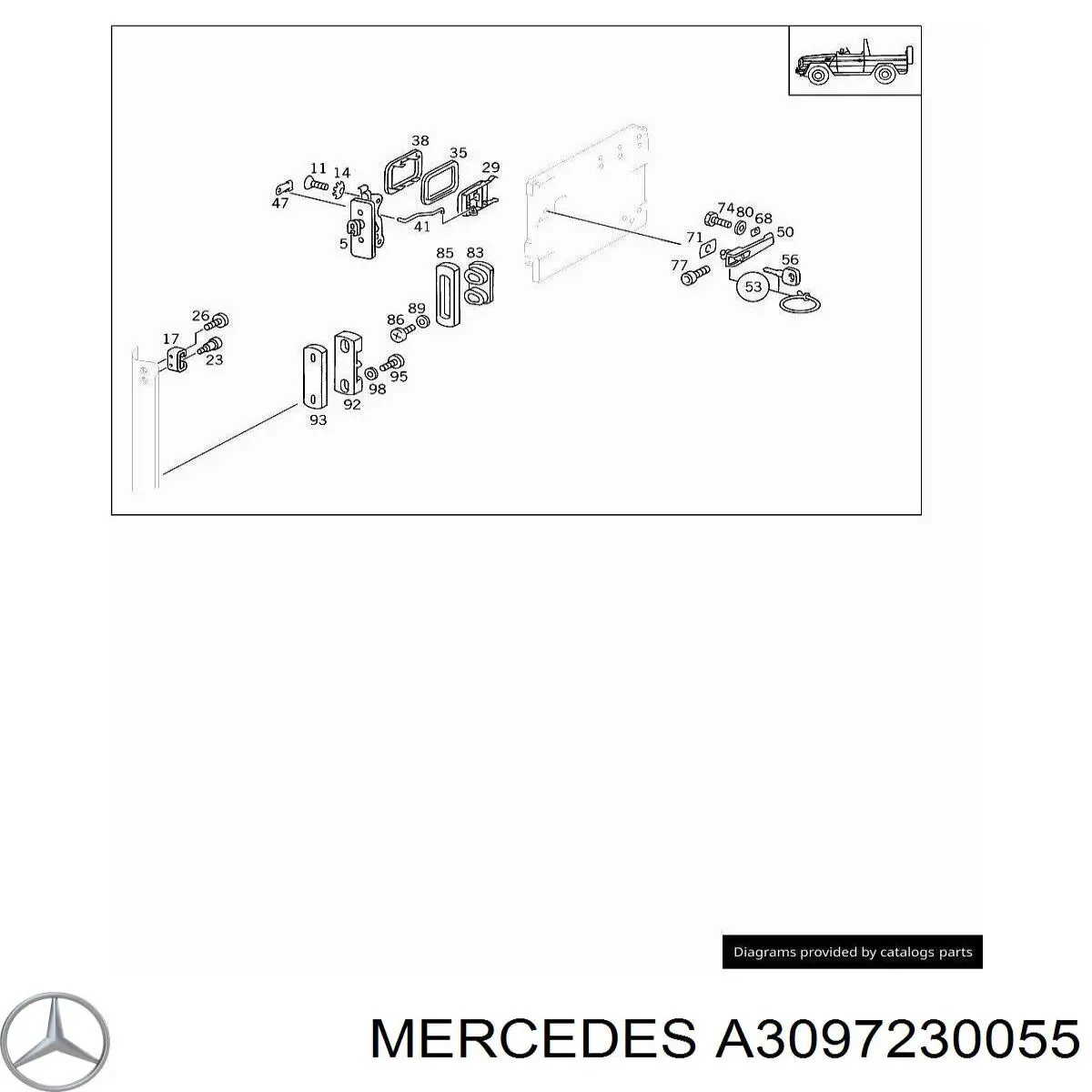 Mercedes A3097230055 цена, от 1.19 USD