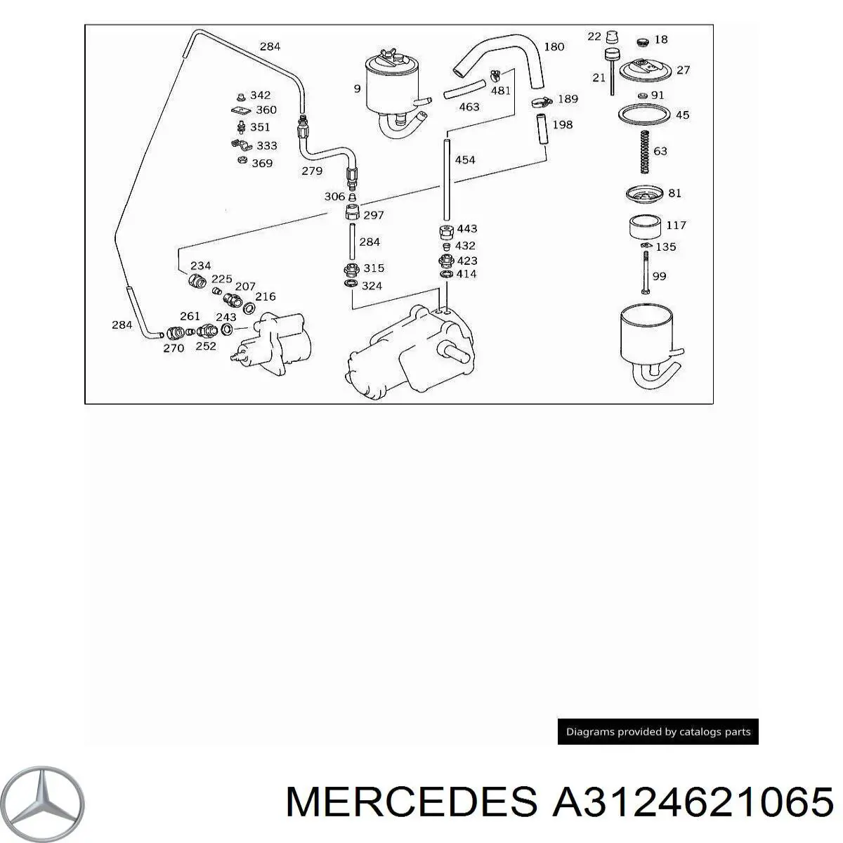  Mercedes A3124621065 цена, от 0.90 USD