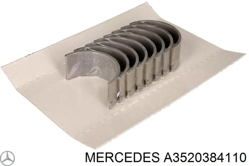 Вкладыши коленвала, шатунные, комплект, 2-й ремонт (+0,50) Mercedes A3520384110 цена, от 48.47 USD