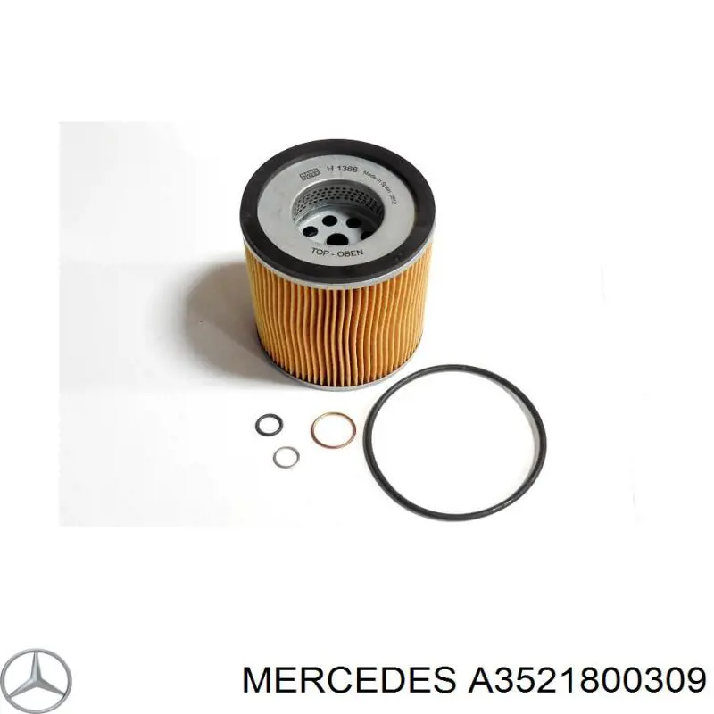Масляный фильтр A3521800309 Mercedes
