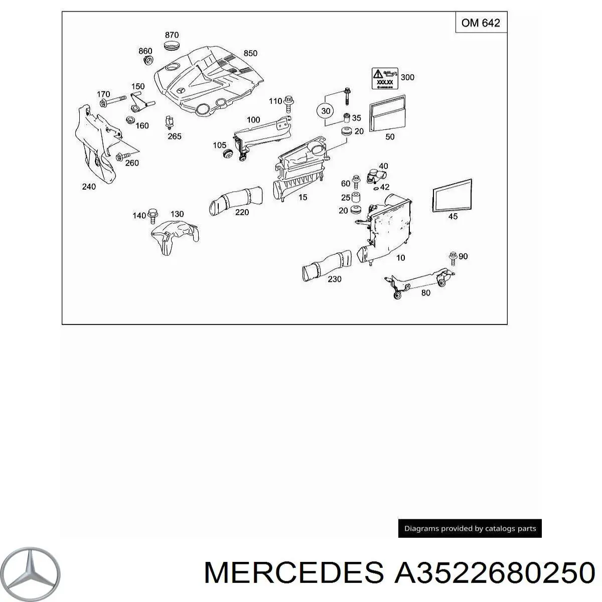  Mercedes A3522680250 цена, от 2.64 USD