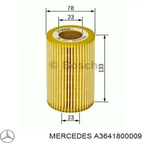 Купить A3641800009 Mercedes Фильтр центробежный очистки масла