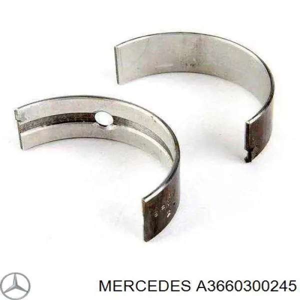 A3660300245 Mercedes вкладыши коленвала коренные, комплект, стандарт (std)