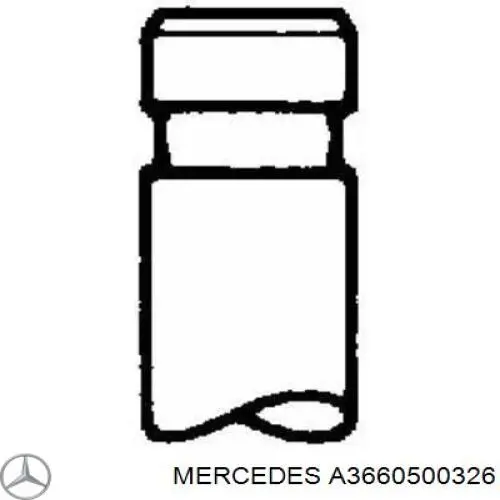 A3660500326 Mercedes válvula de admissão