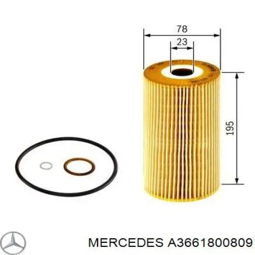 Купить A3661800809 Mercedes Фильтр центробежный очистки масла