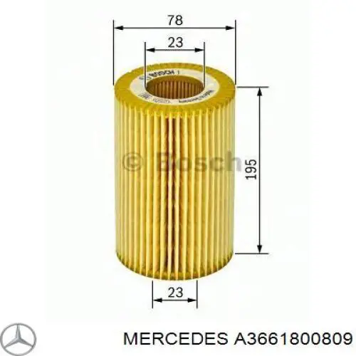 Масляный фильтр A3661800809 Mercedes