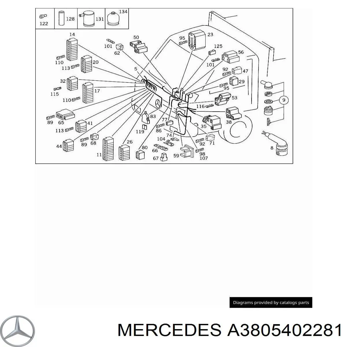 Купить A3805402281 Mercedes Провод датчика АБС передний