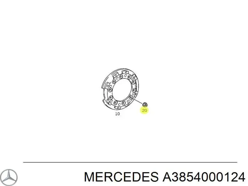 A3854000124 Mercedes гайка колесная