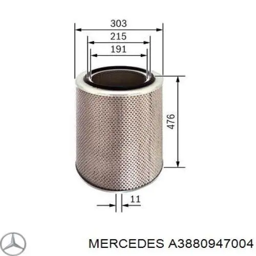 Воздушный фильтр A3880947004 Mercedes