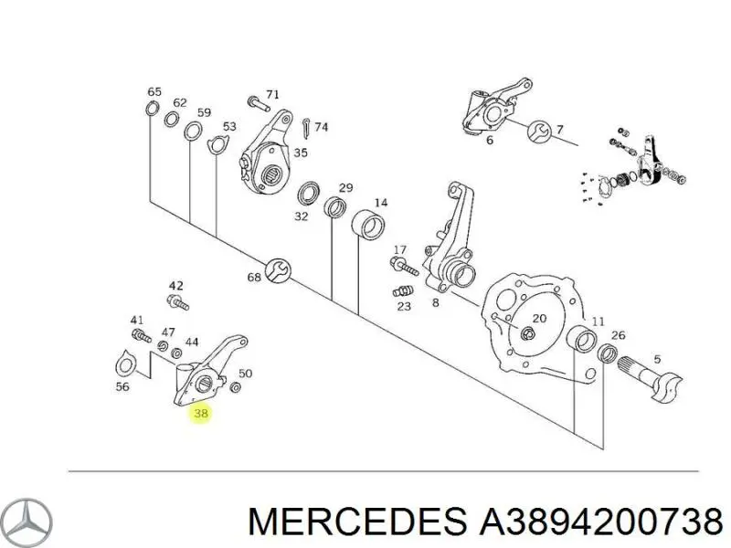 A3894200738 Mercedes Трещетка тормозная заднего моста