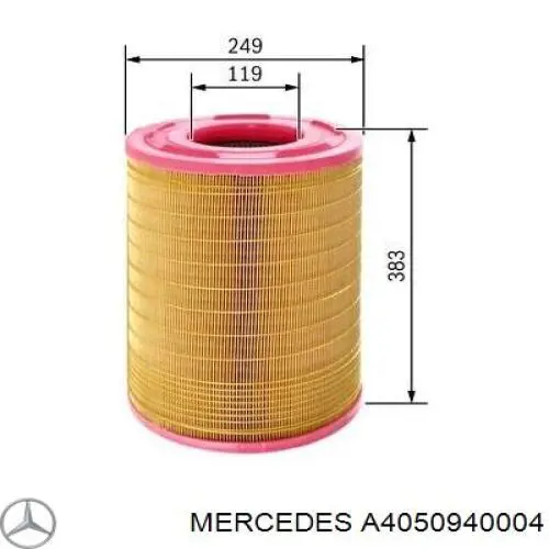 Воздушный фильтр A4050940004 Mercedes