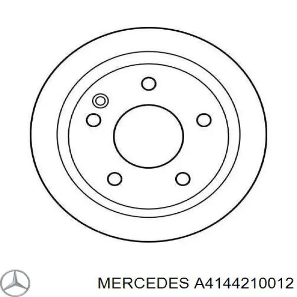 Передний тормозной диск Mercedes A4144210012