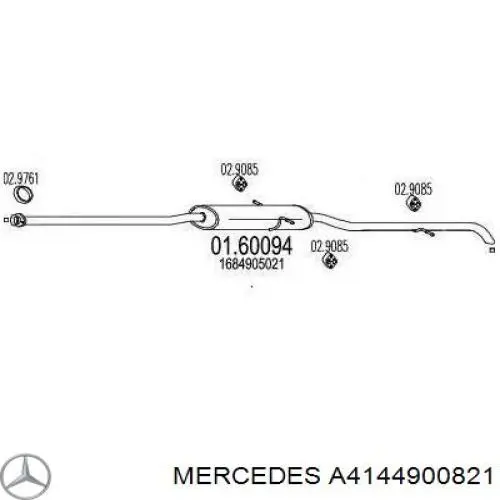 Выхлоп задний Mercedes 4144900821 цена, от 16.06 USD
