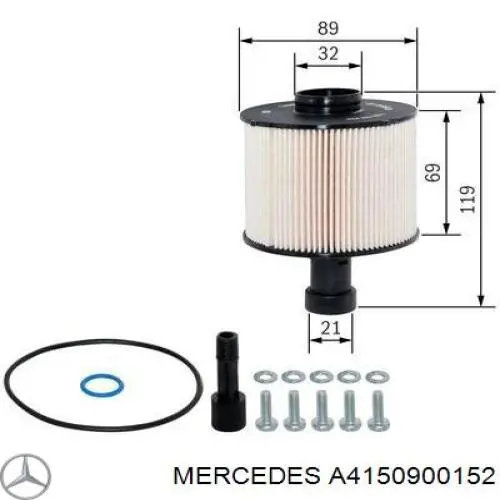 A4150900152 Mercedes Фильтр топлива
