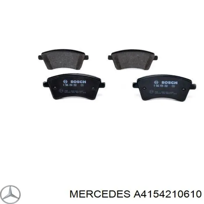 Передние тормозные колодки A4154210610 Mercedes