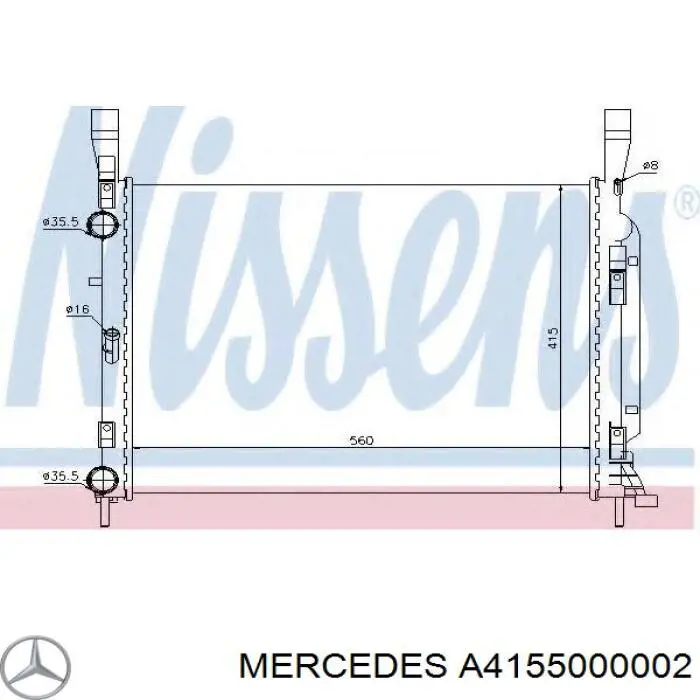 A4155000002 Mercedes радиатор