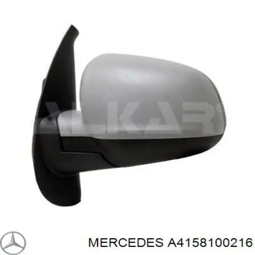 Правое боковое зеркало A4158100216 Mercedes