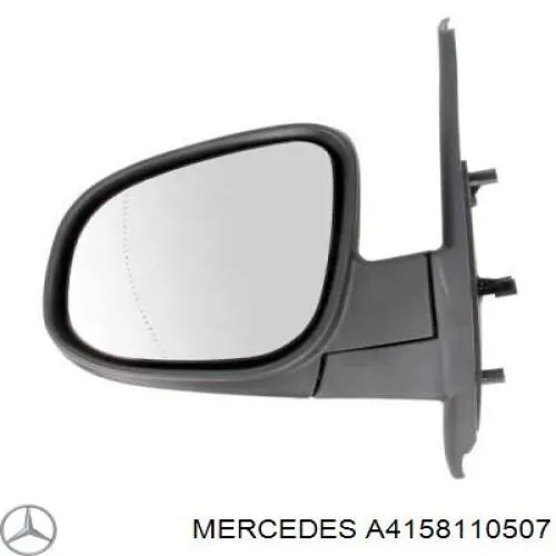 A4158110507 Mercedes placa sobreposta (tampa do espelho de retrovisão esquerdo)