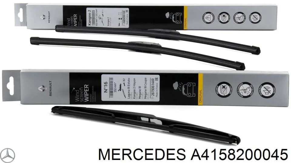 Стеклоочистители лобового стекла Mercedes A4158200045