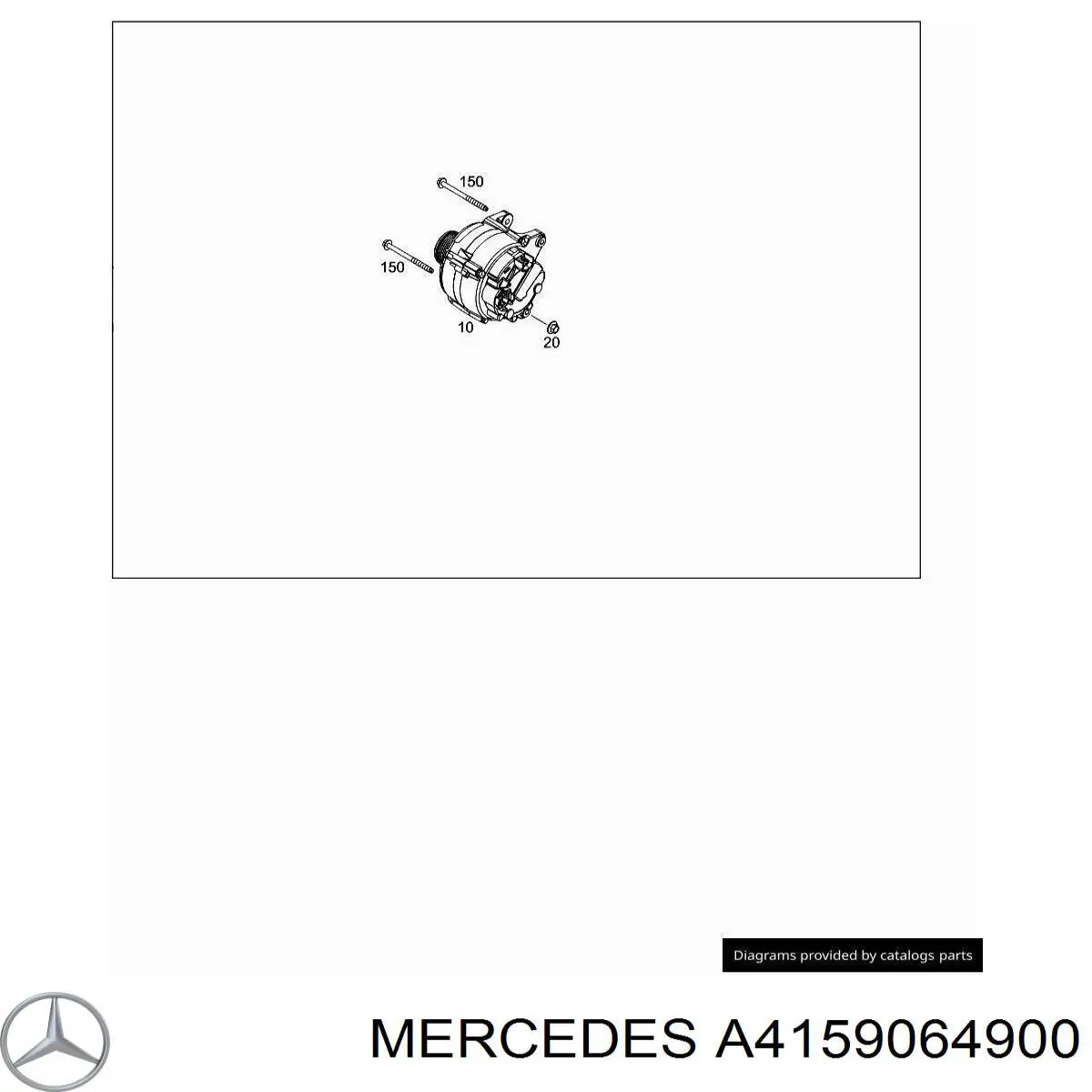 A4159064900 Mercedes шкив генератора