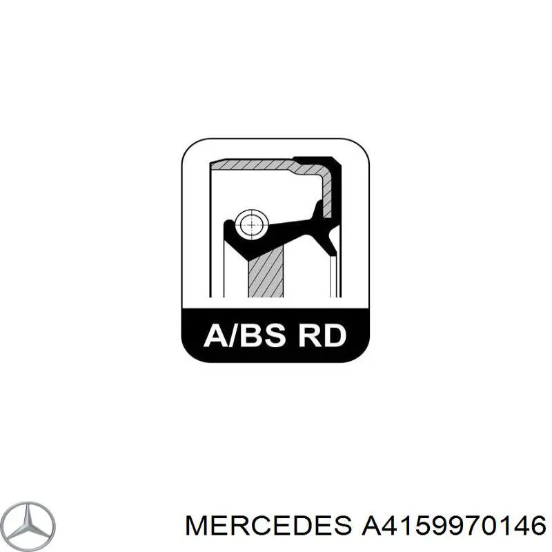 Сальник полуоси A4159970146 Mercedes