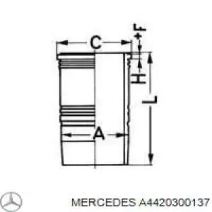 Комплект поршневой (поршень + гильза) Mercedes A4420300137 цена, от 428.70 USD