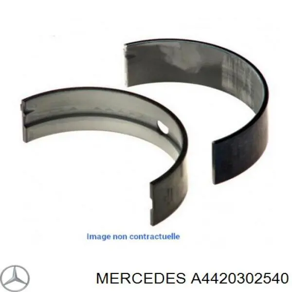 A4420302240 Mercedes вкладыши коленвала коренные, комплект, стандарт (std)