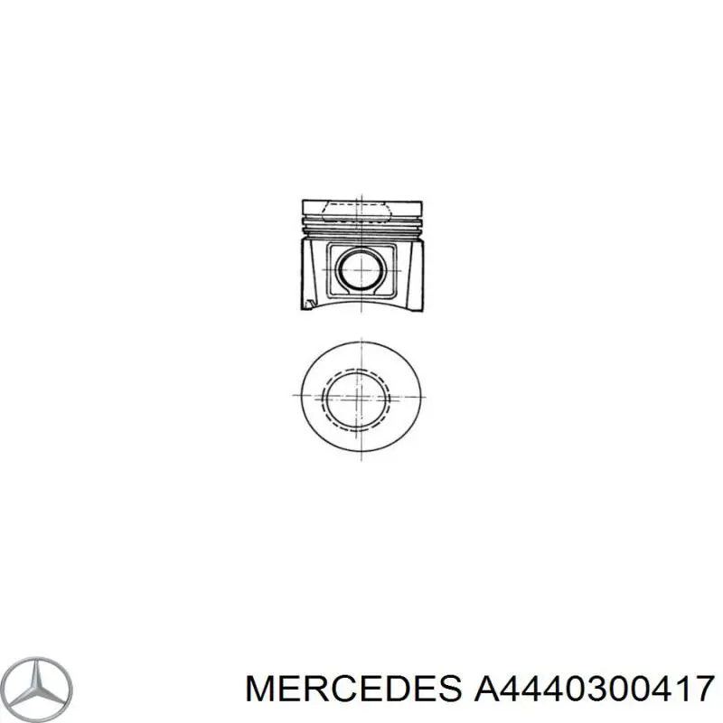 4440300417 Mercedes поршень в комплекте на 1 цилиндр, std