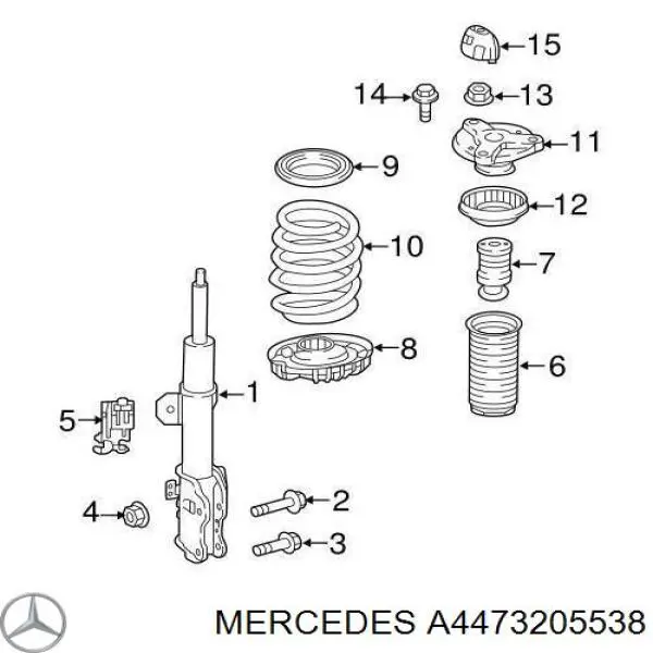 Амортизатор передний Mercedes A4473205538