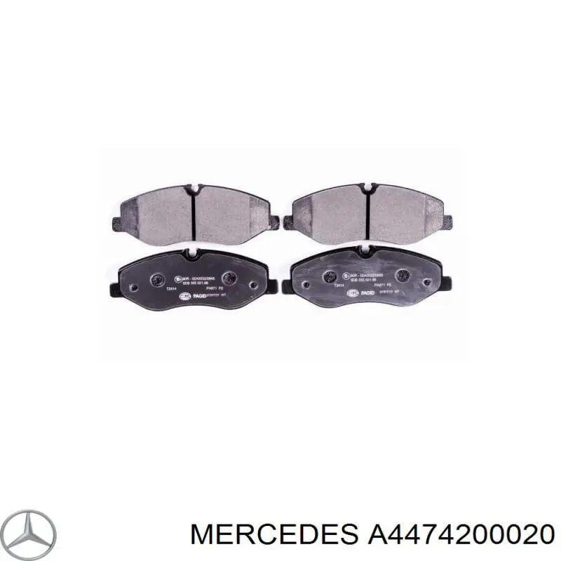 Передние тормозные колодки A4474200020 Mercedes