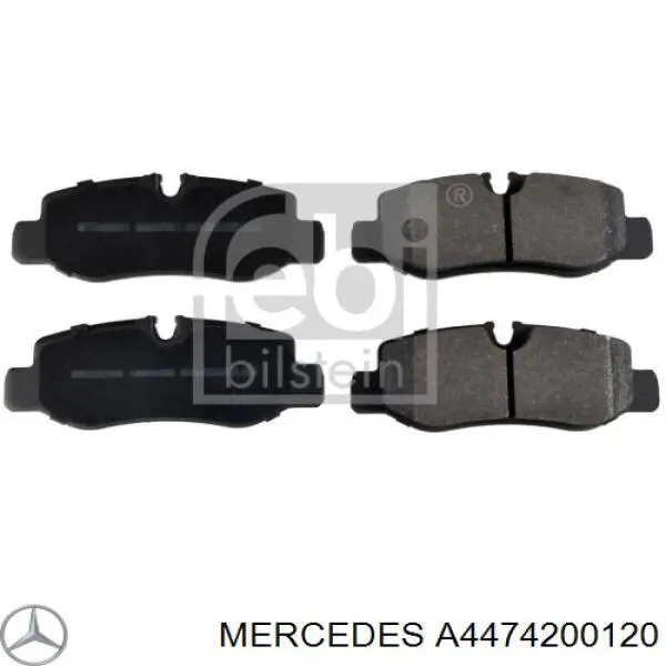 A4474200120 Mercedes sapatas do freio traseiras de disco