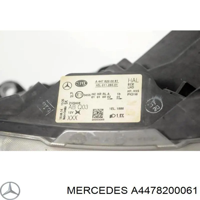 Левая фара A4478200061 Mercedes